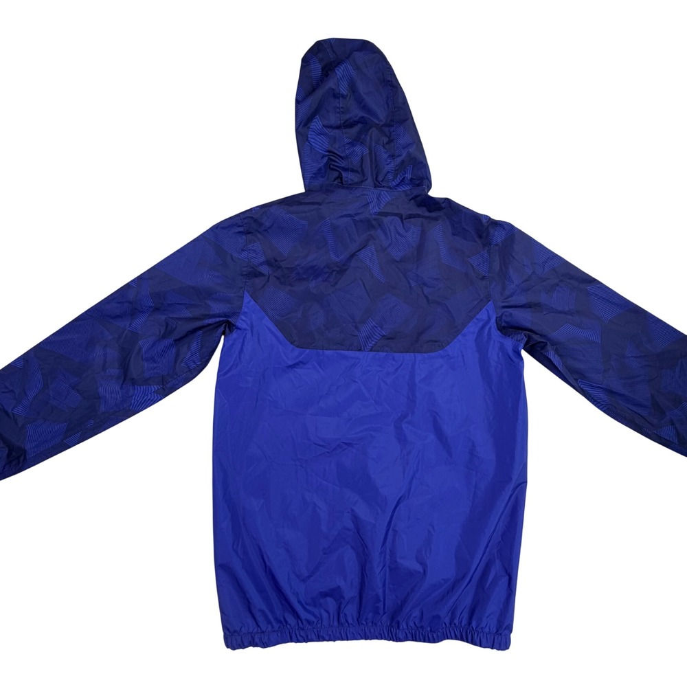 Decathlon Quechua Windbreaker Jacket Men XS Blue Geometric Full Zip Lightweight - Picture 6 of 12
